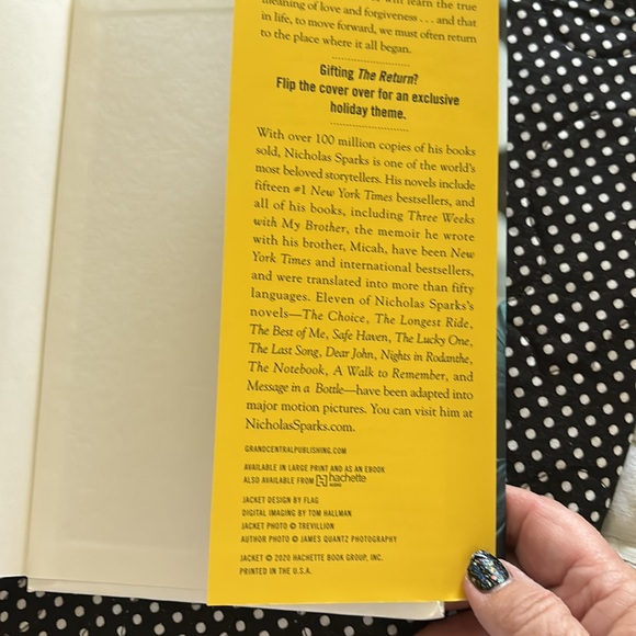 Like new!🌿New York Times Bestseller! Nicholas Sparks. The Return. Excellent! - Picture 3 of 3